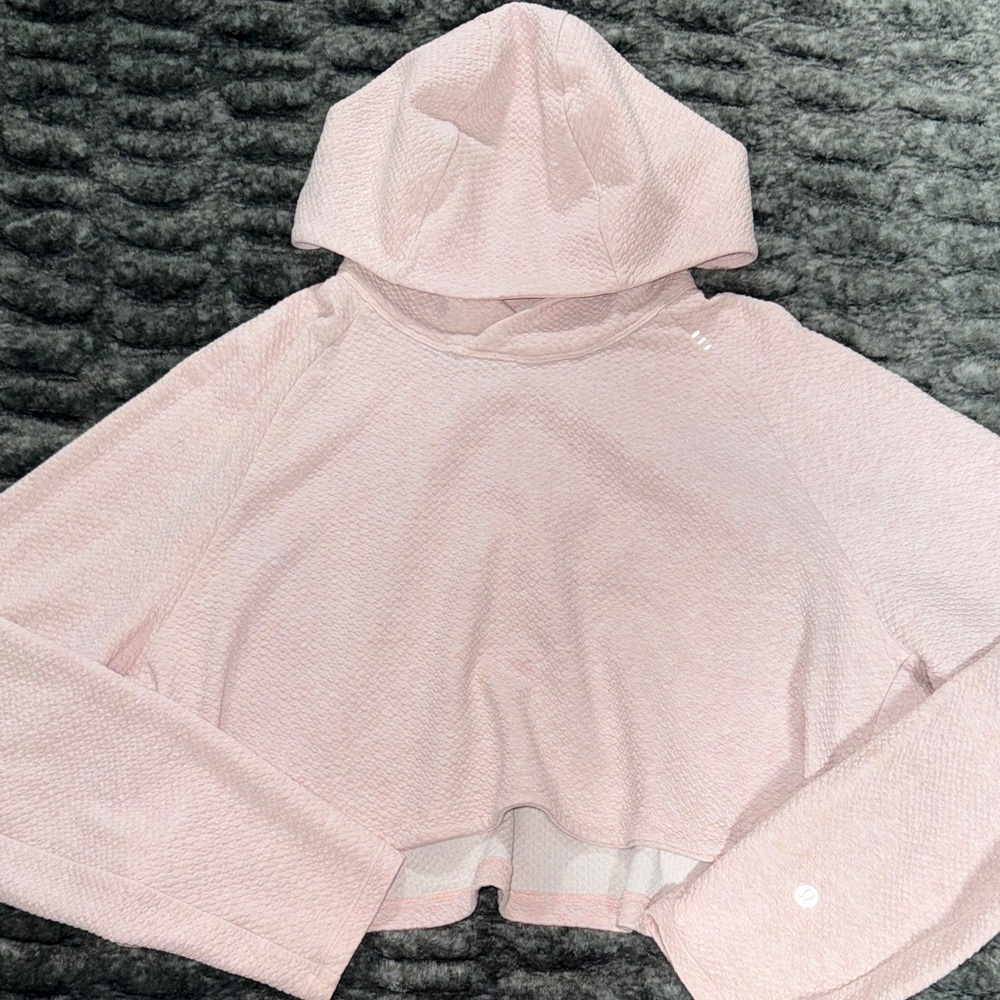 Lululemon Women's Pink Hooded Crop Top